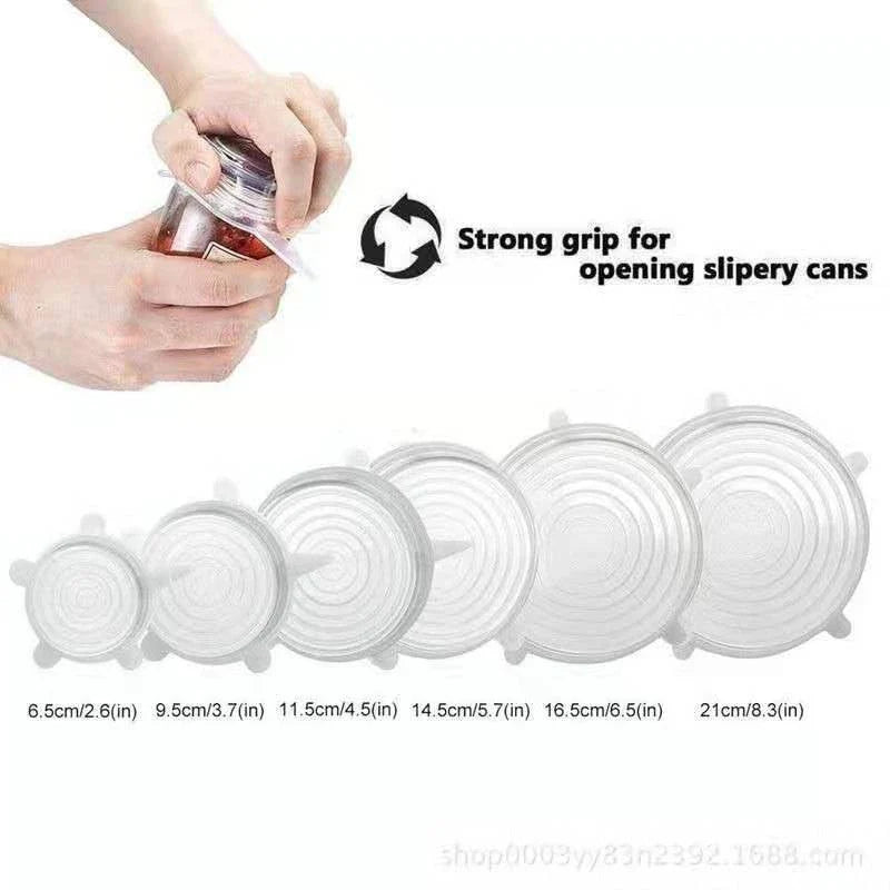 6pcs Silicone Stretch Lids