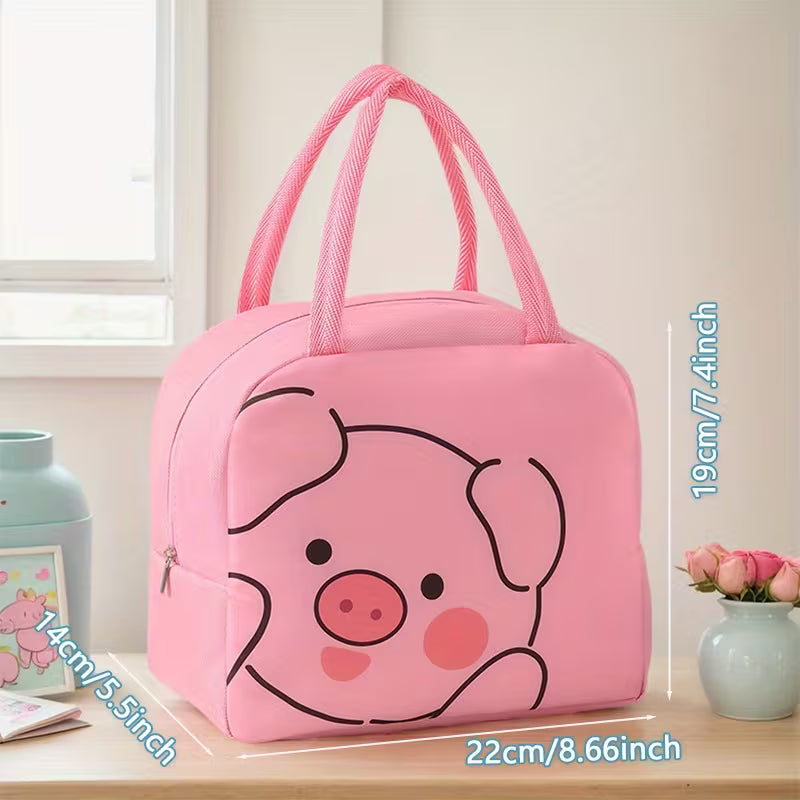 Cute Cartoon Animal Insulated Lunch Bag