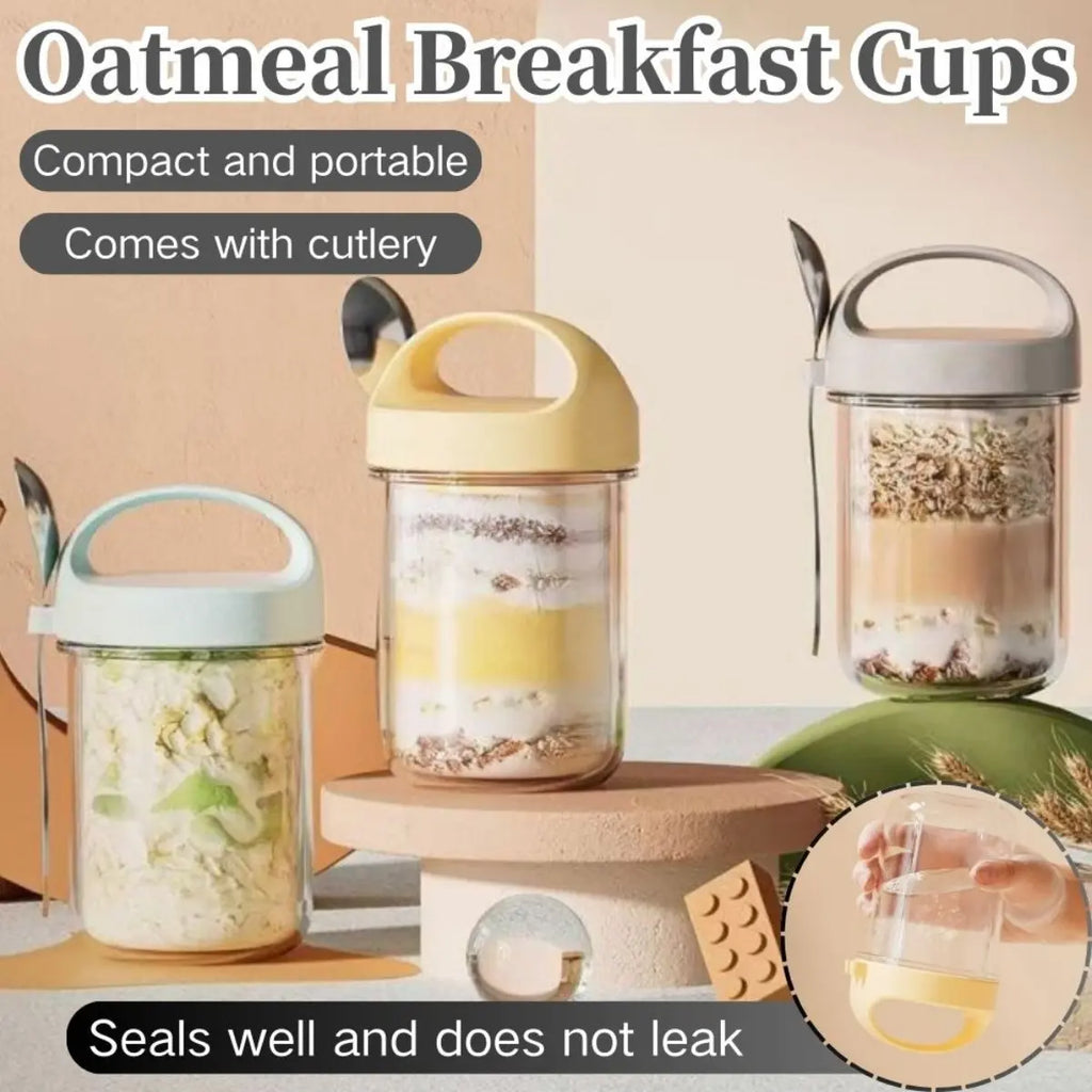 Overnight Oats Jar (with Spoon & Handle)