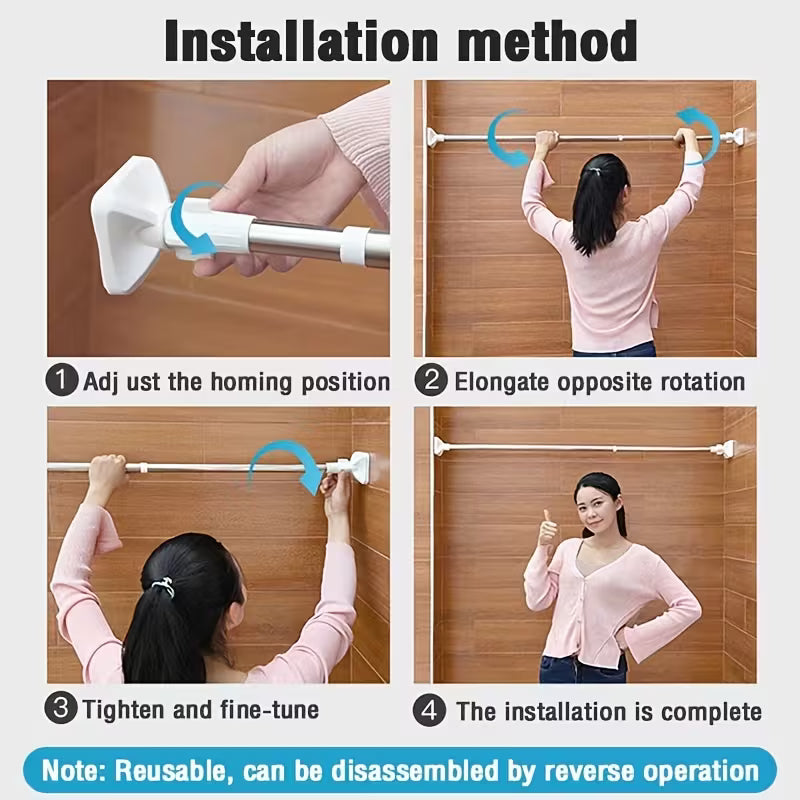 Punch-free Stainless Steel Telescopic Rod