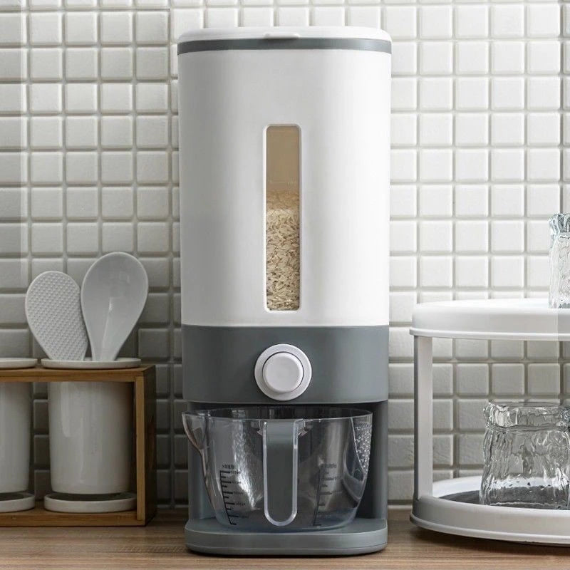 Rice Dispenser with Measuring Cup