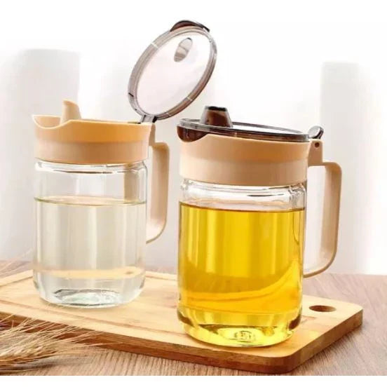 3-Piece Glass Oil Jar & Seasoning Container Set