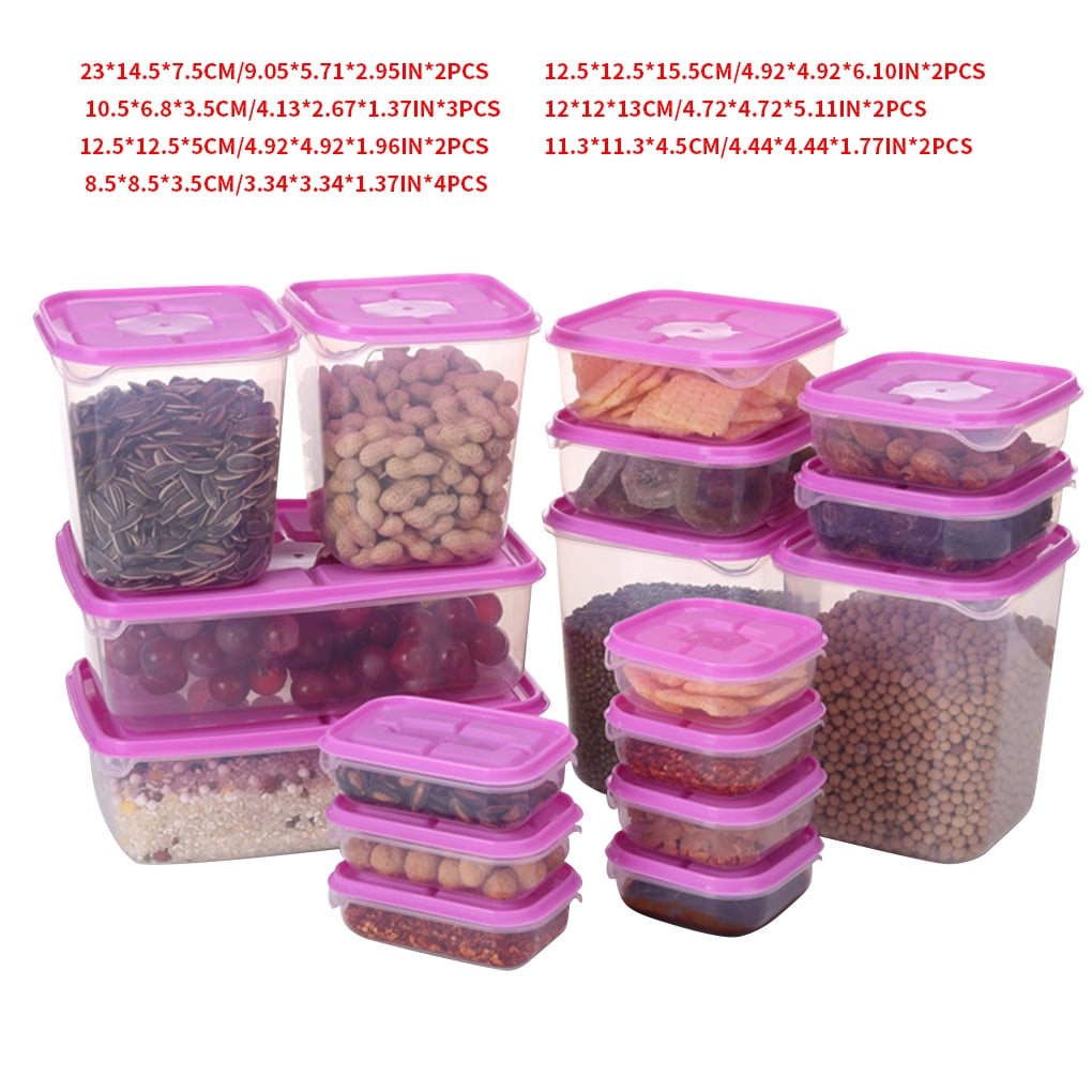17Pcs/Set Plastic Food Storage Container