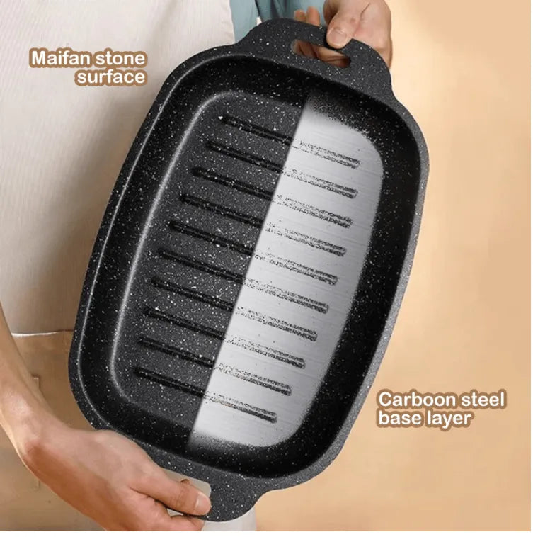 Portable Non-Stick Korean BBQ Grill Pan