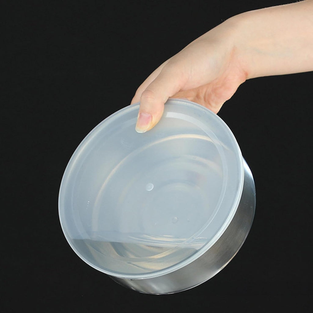5-Piece Round Stainless Steel Bowl Set With Airtight Lid