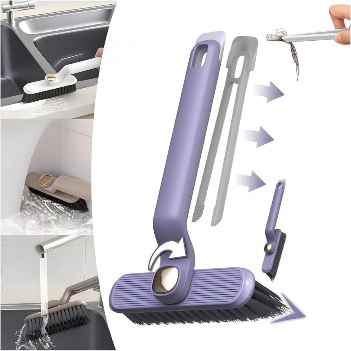 360° Multifunctional Cleaning Brush with Spatula (All-in-One Cleaner)