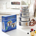 5-Piece Round Stainless Steel Bowl Set With Airtight Lid