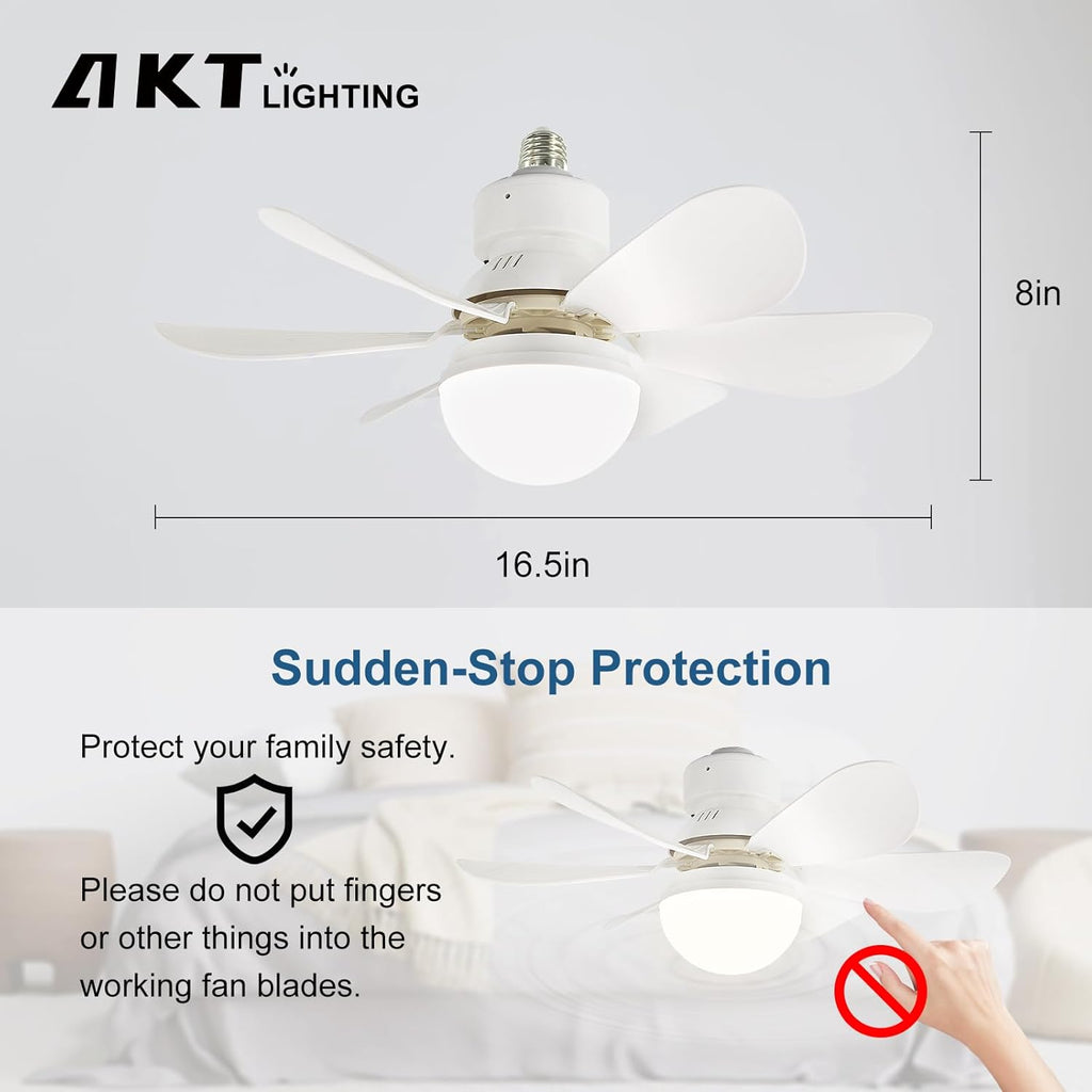 2-in-1 LED Quiet Ceiling Fan with Remote Control