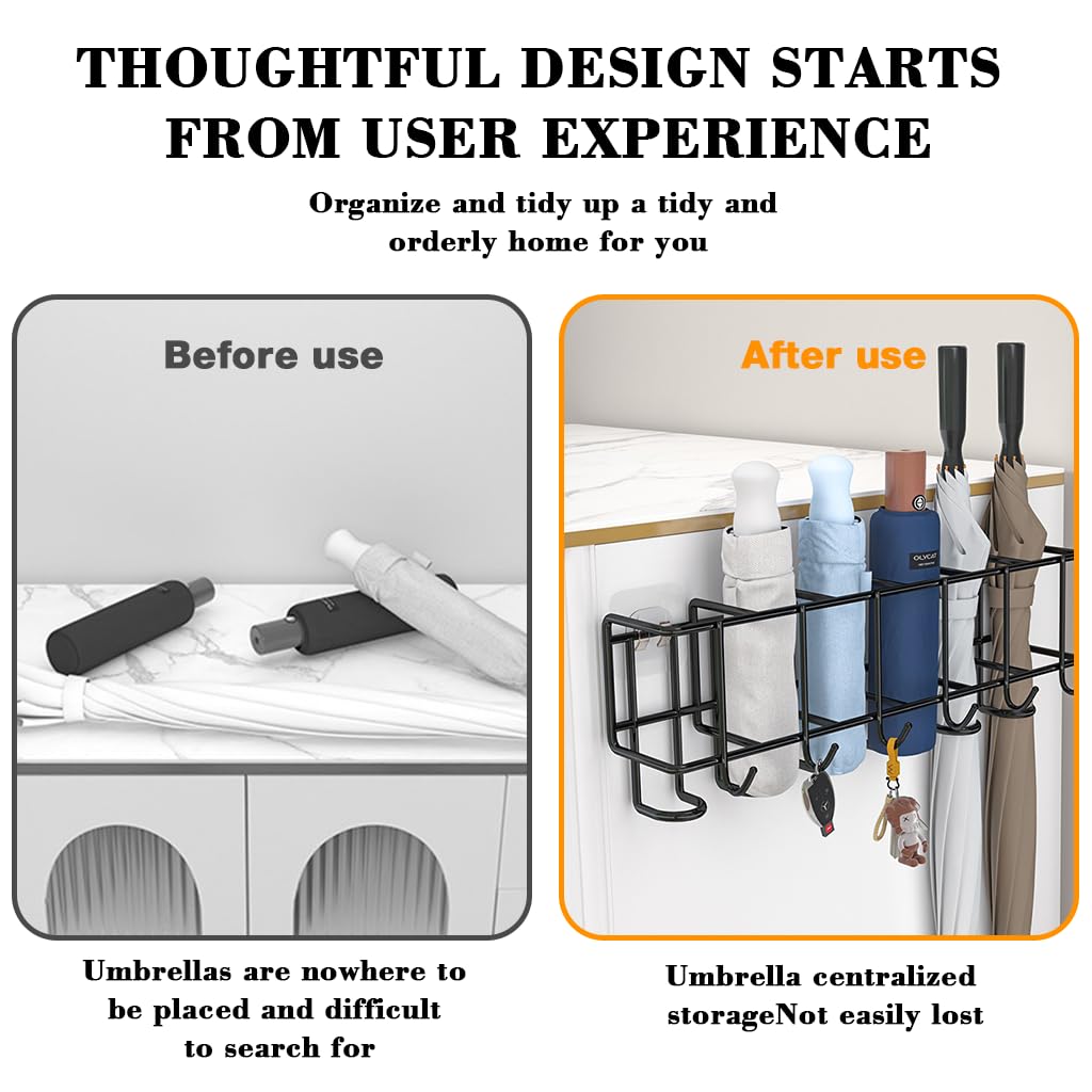 No Drill Wall Mounted Umbrella Rack