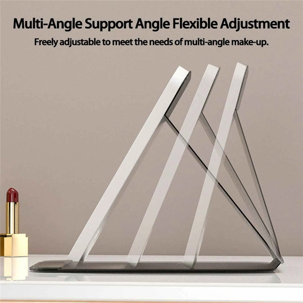 Foldable Desk Mirror with Touch Control and Dimmable Light