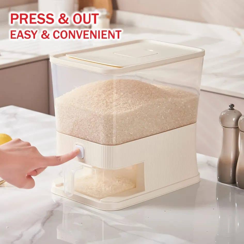 Rice Dispenser with Measuring Cup