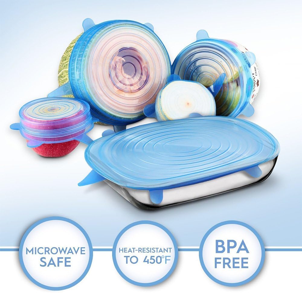 6pcs Silicone Stretch Lids