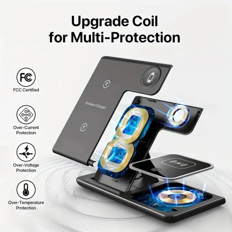 3-in-1 15W Fast Wireless Charging Station