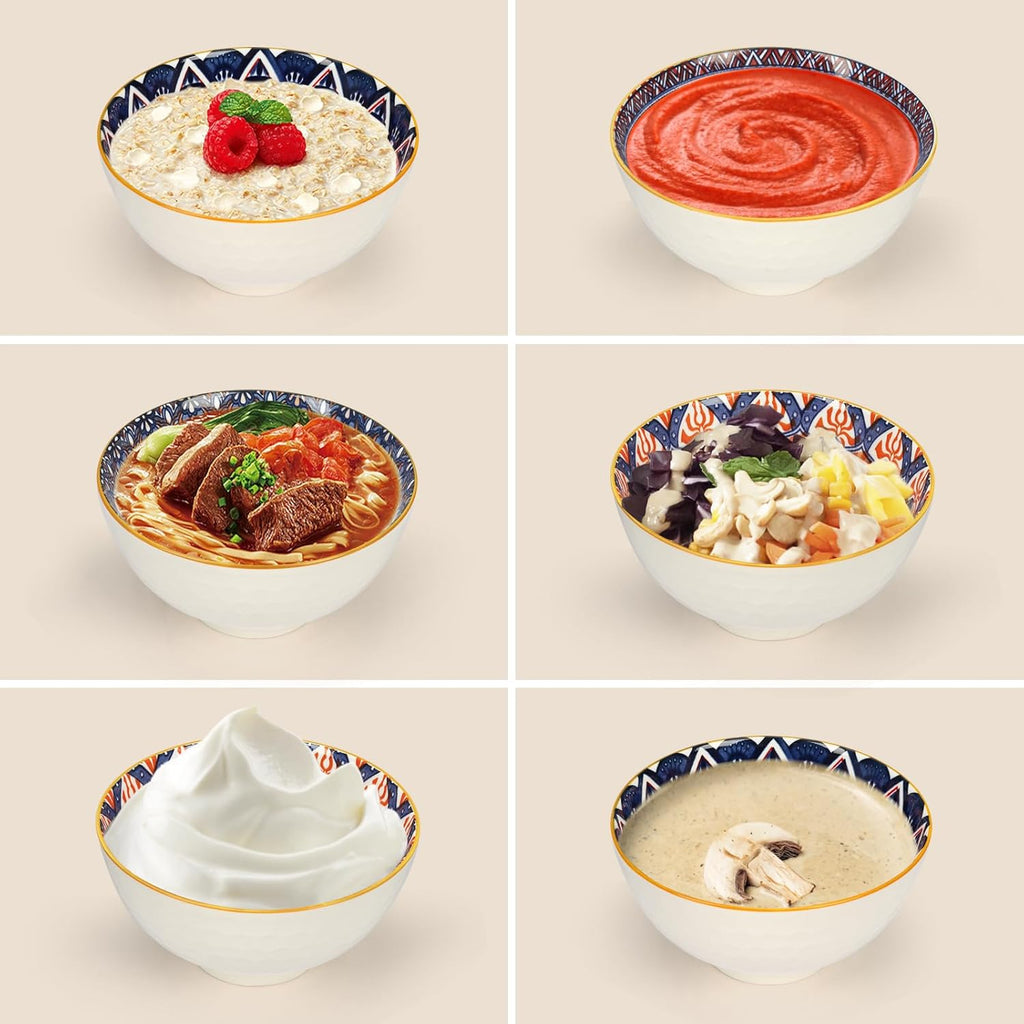 6-Piece Bohemian Style Small Dessert Bowl Set