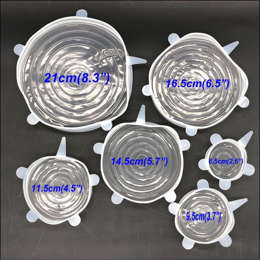 6pcs Silicone Stretch Lids