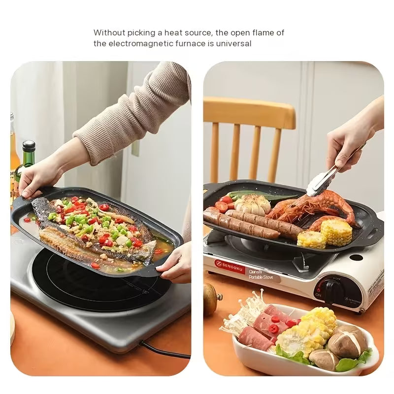 Portable Non-Stick Korean BBQ Grill Pan