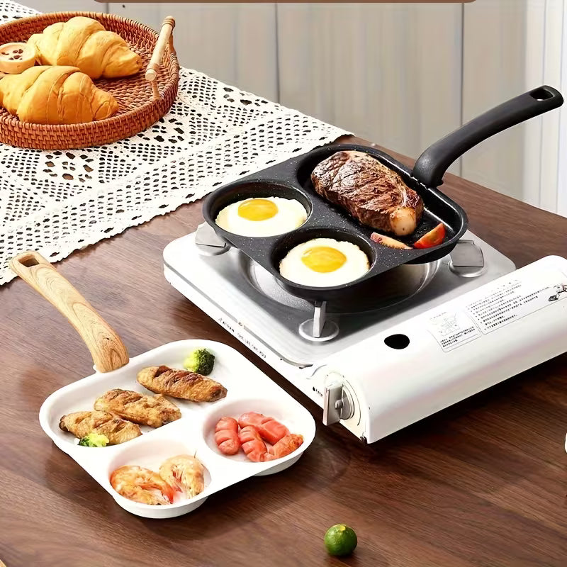 3-in-1 White Multi-Section Nonstick Grill Pan