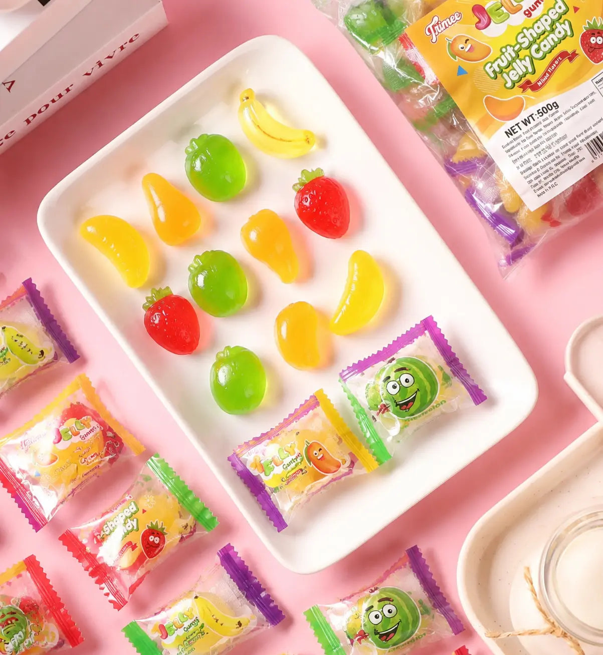 Trimee Fruit-Shaped Jelly Candy 500g