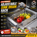 Adjustable Dish Drainer – Stainless Steel Extendable Sink Rack