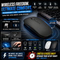 Rechargeable 2.4GHz Wireless Bluetooth Ultra-Thin Mouse