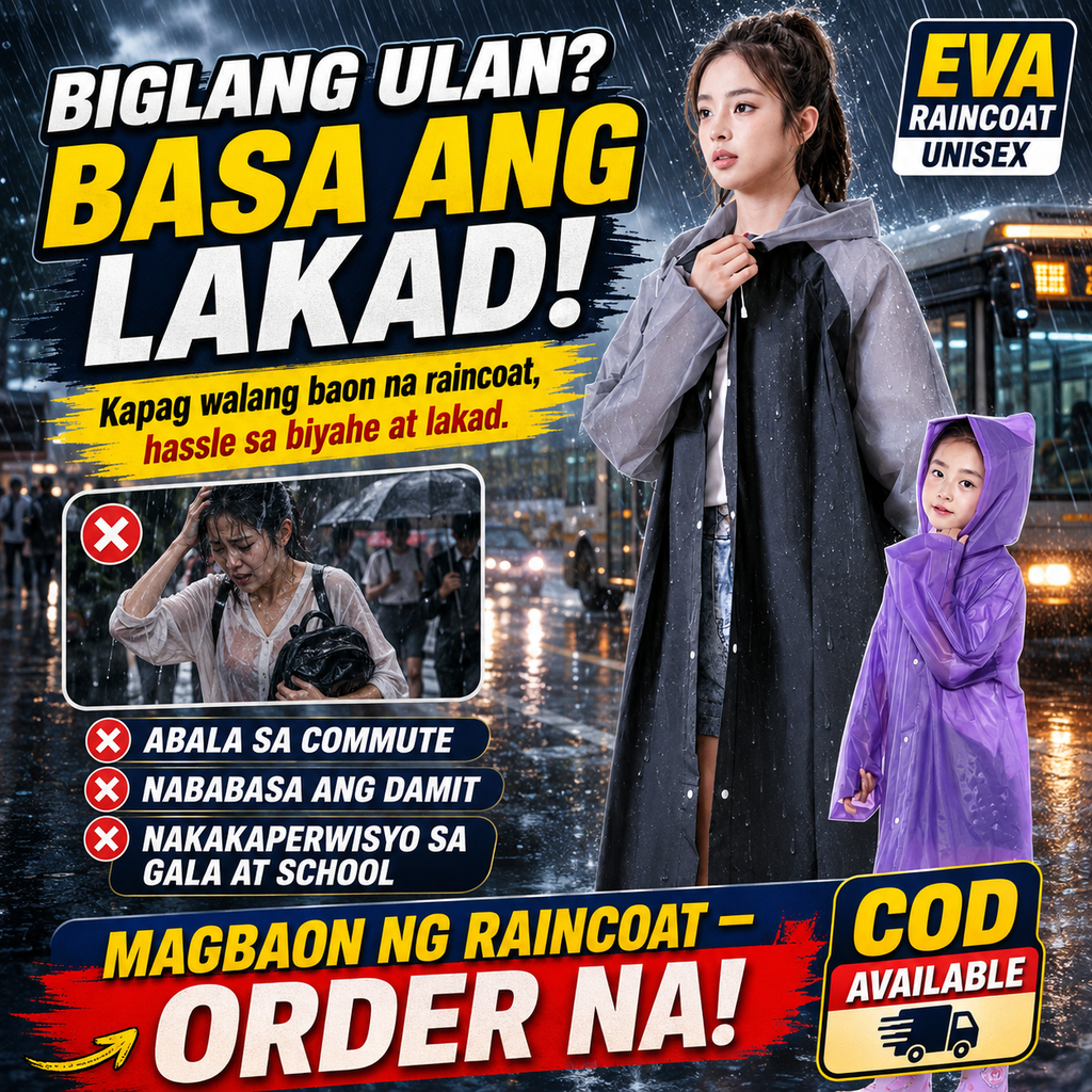 EVA Unisex Raincoat for Adults & Kids