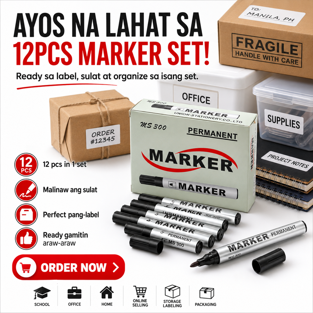12PCS Permanent Marker