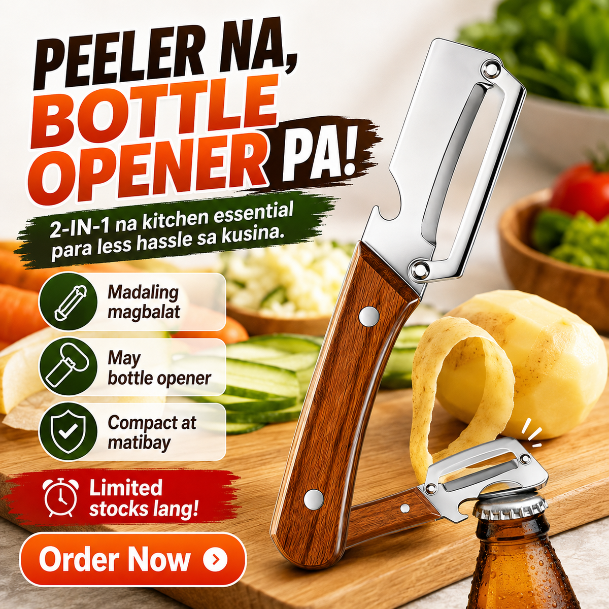 Multi-functional Vegetable Peeler with Bottle Opener
