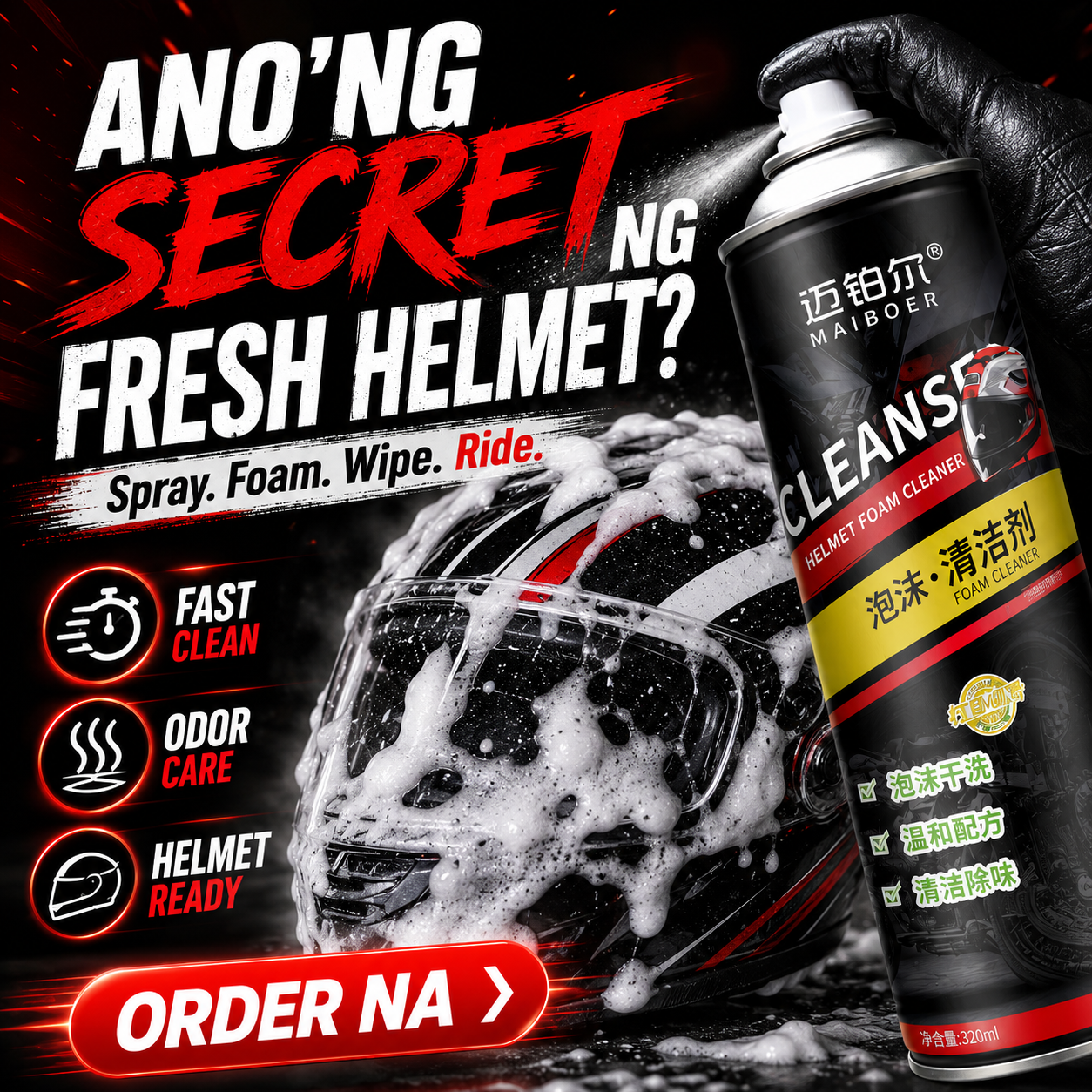 Helmet Cleaner Foam 320ml