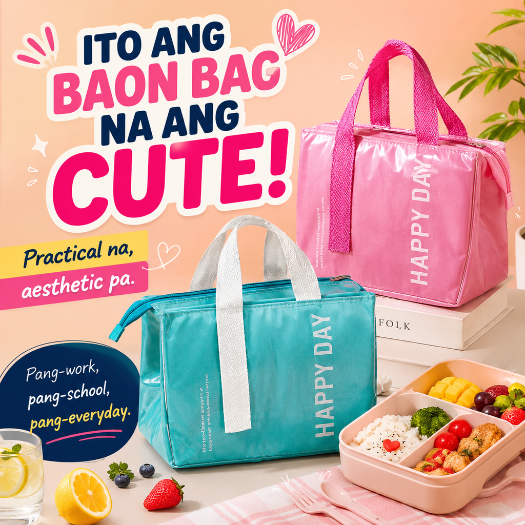 HAPPY DAY Insulated Lunch Bag
