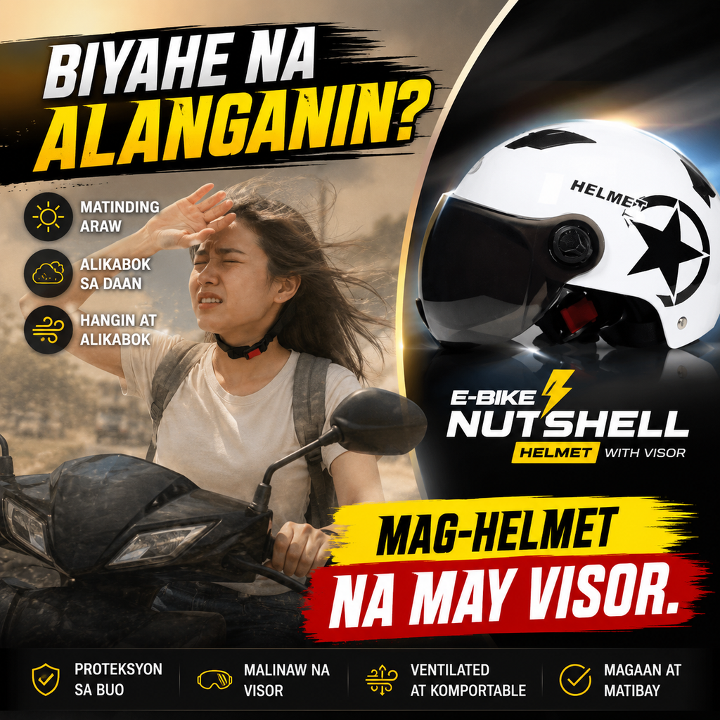E-Bike Nutshell Helmet with Visor