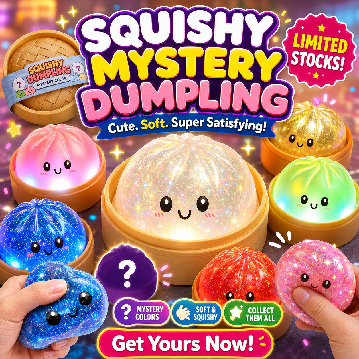 8.5cm Squishy Mystery Dumpling Toy