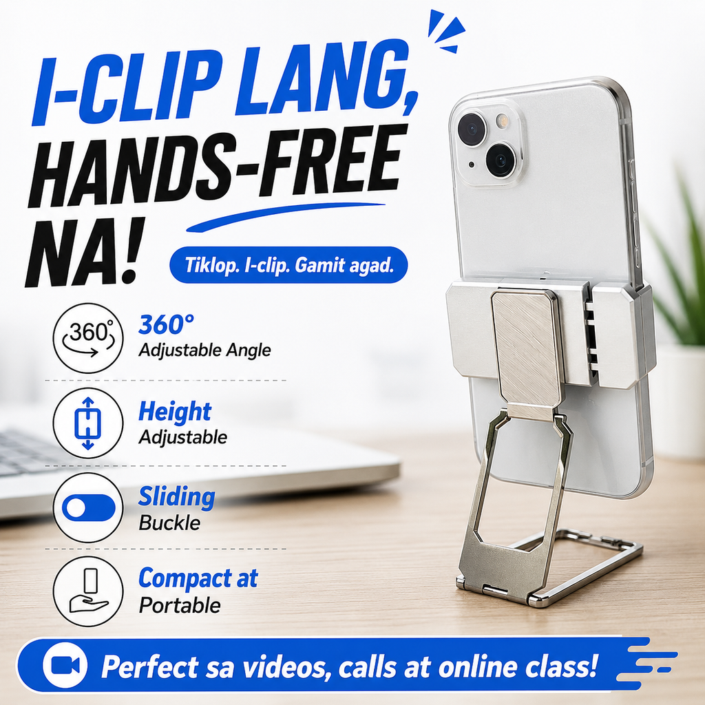 Back Clip Foldable Metal Phone Holder