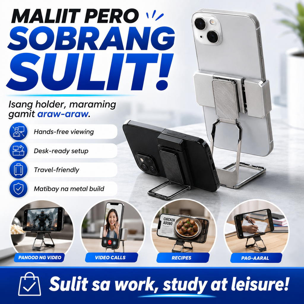 Back Clip Foldable Metal Phone Holder