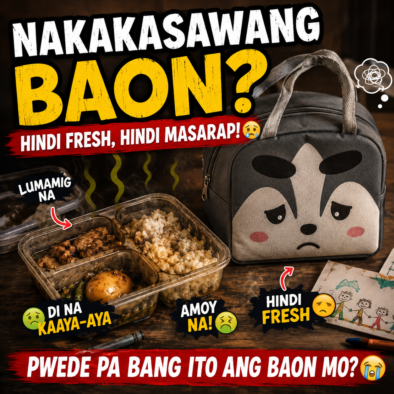 Cute Cartoon Animal Insulated Lunch Bag