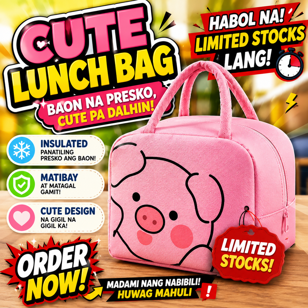 Cute Cartoon Animal Insulated Lunch Bag