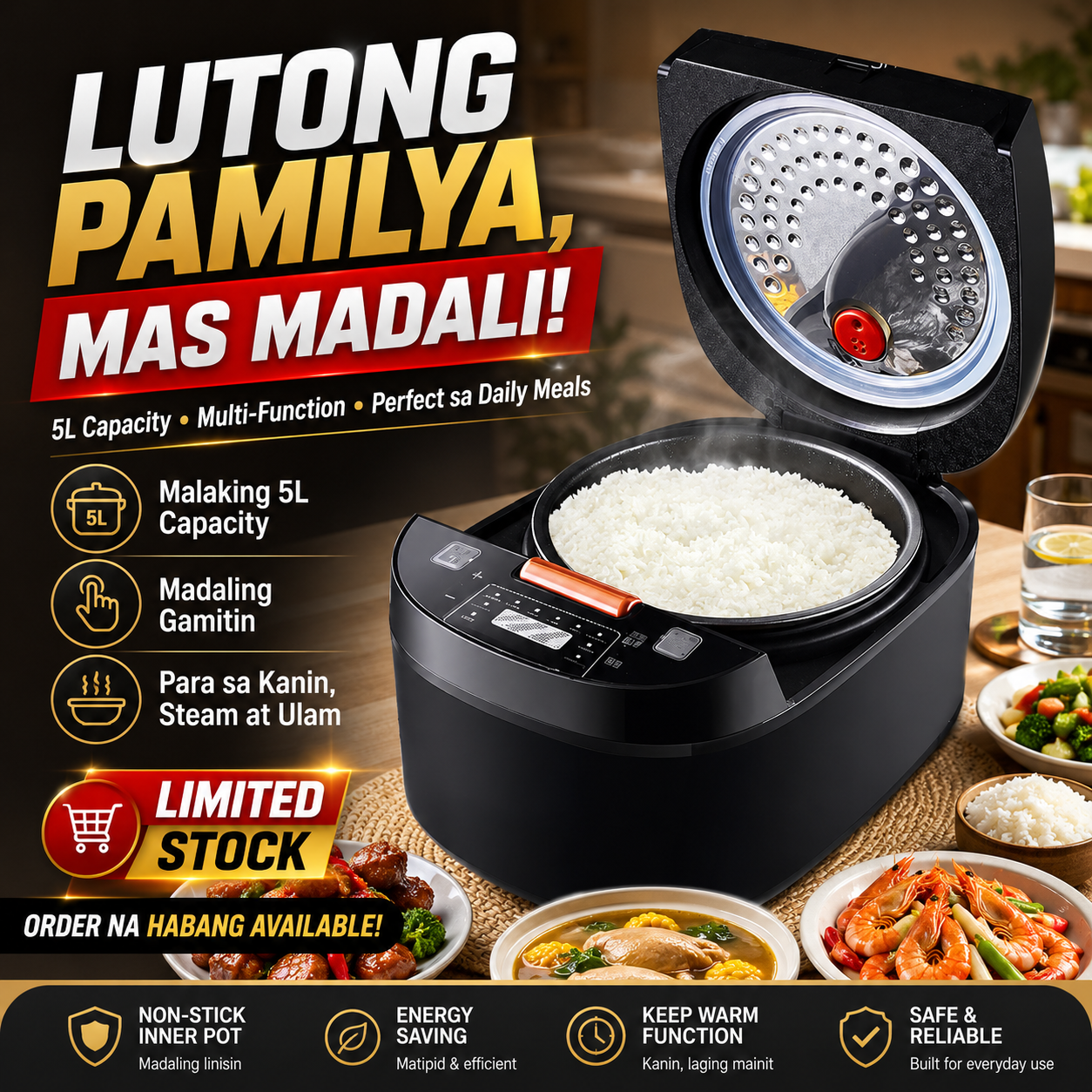 5L Multifunctional Rice Cooker