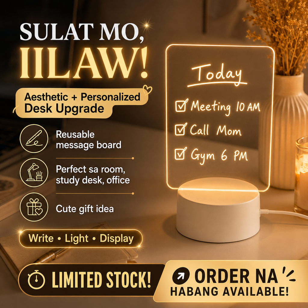 LED Acrylic Message Board Lamp