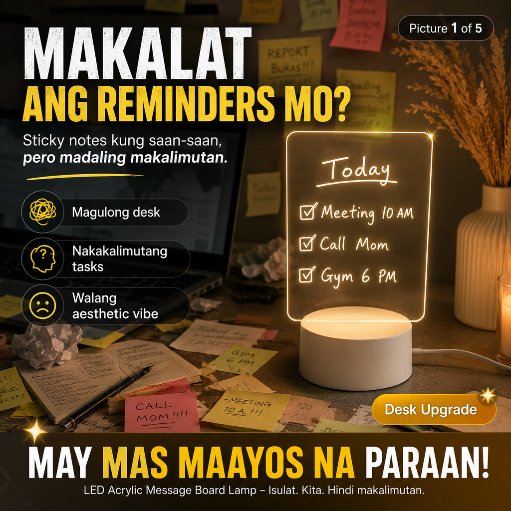 LED Acrylic Message Board Lamp