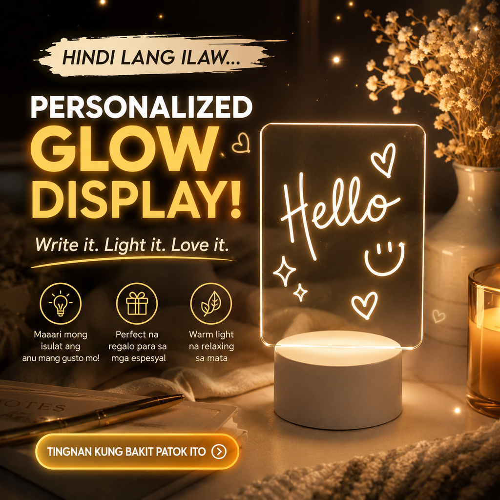 LED Acrylic Message Board Lamp