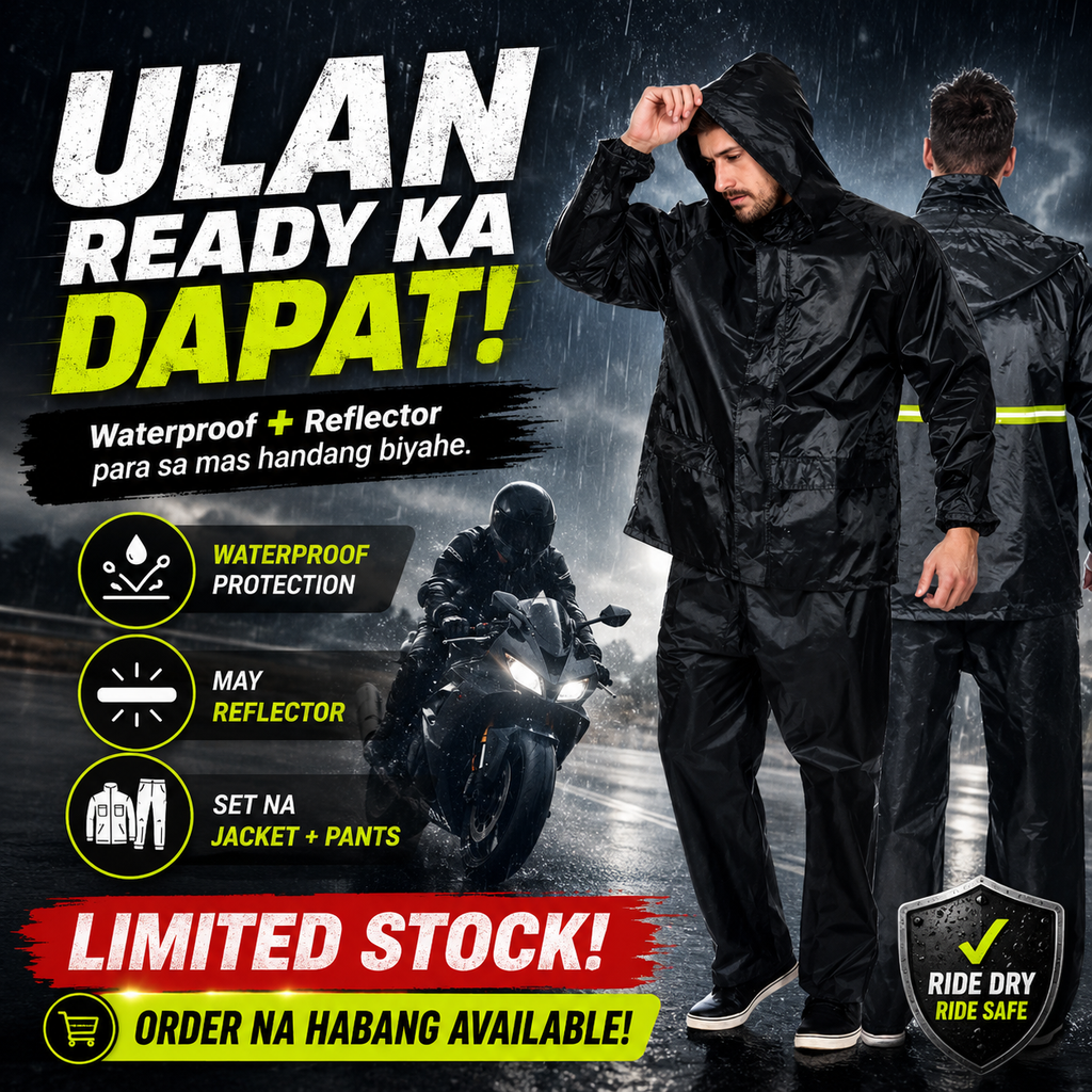 Waterproof Motorcycle Raincoat Set with Reflector