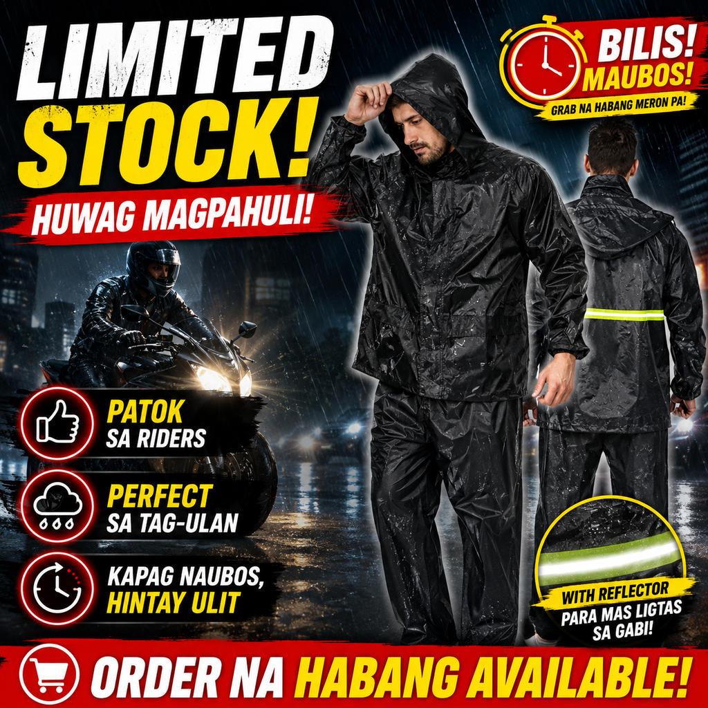 Waterproof Motorcycle Raincoat Set with Reflector
