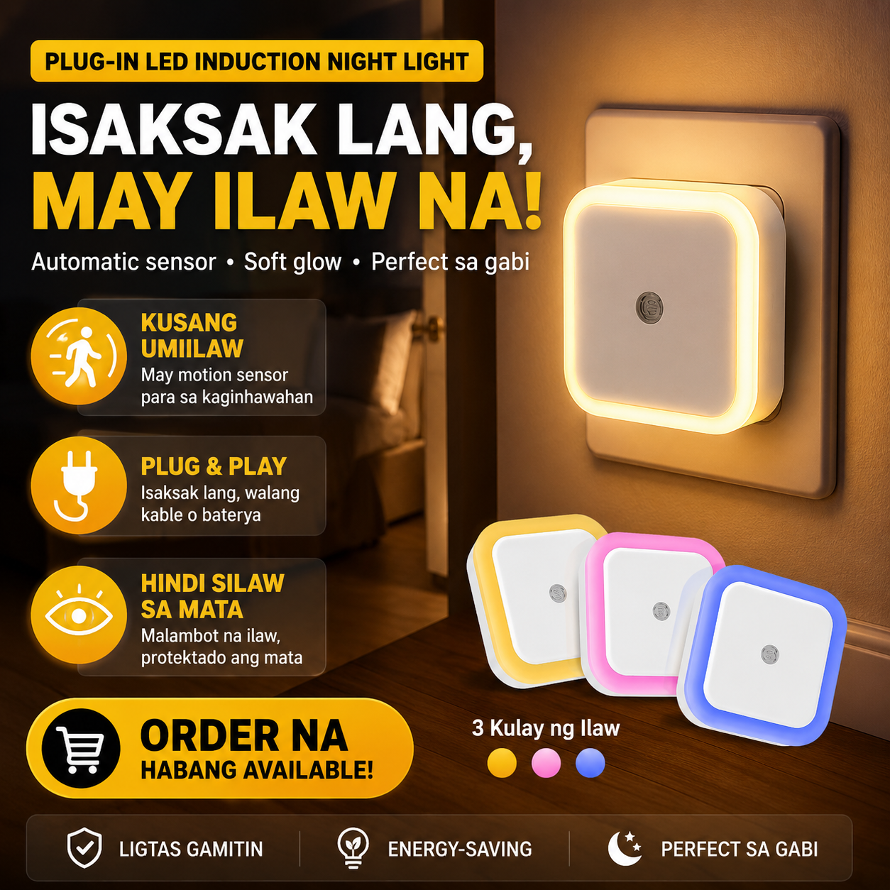Plug-in LED Induction Night Light