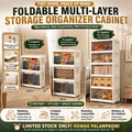 Foldable Multi-Layer Storage Organizer Cabinet