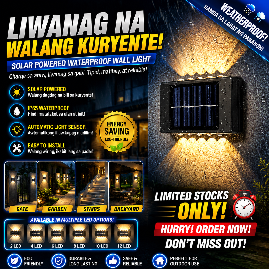 Solar Powered Waterproof Wall Lights