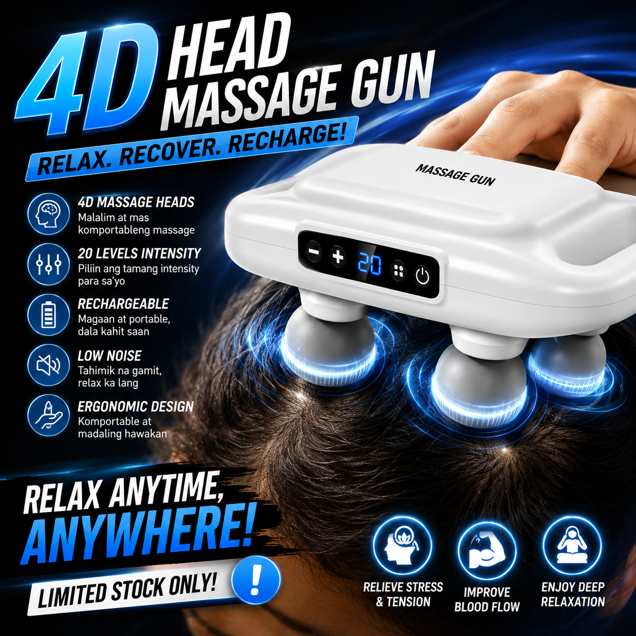 4-Head Massage Gun