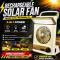 3-in-1 Rechargeable Solar Fan with LED Light