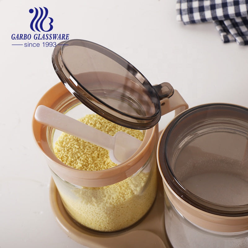 3-Piece Glass Oil Jar & Seasoning Container Set