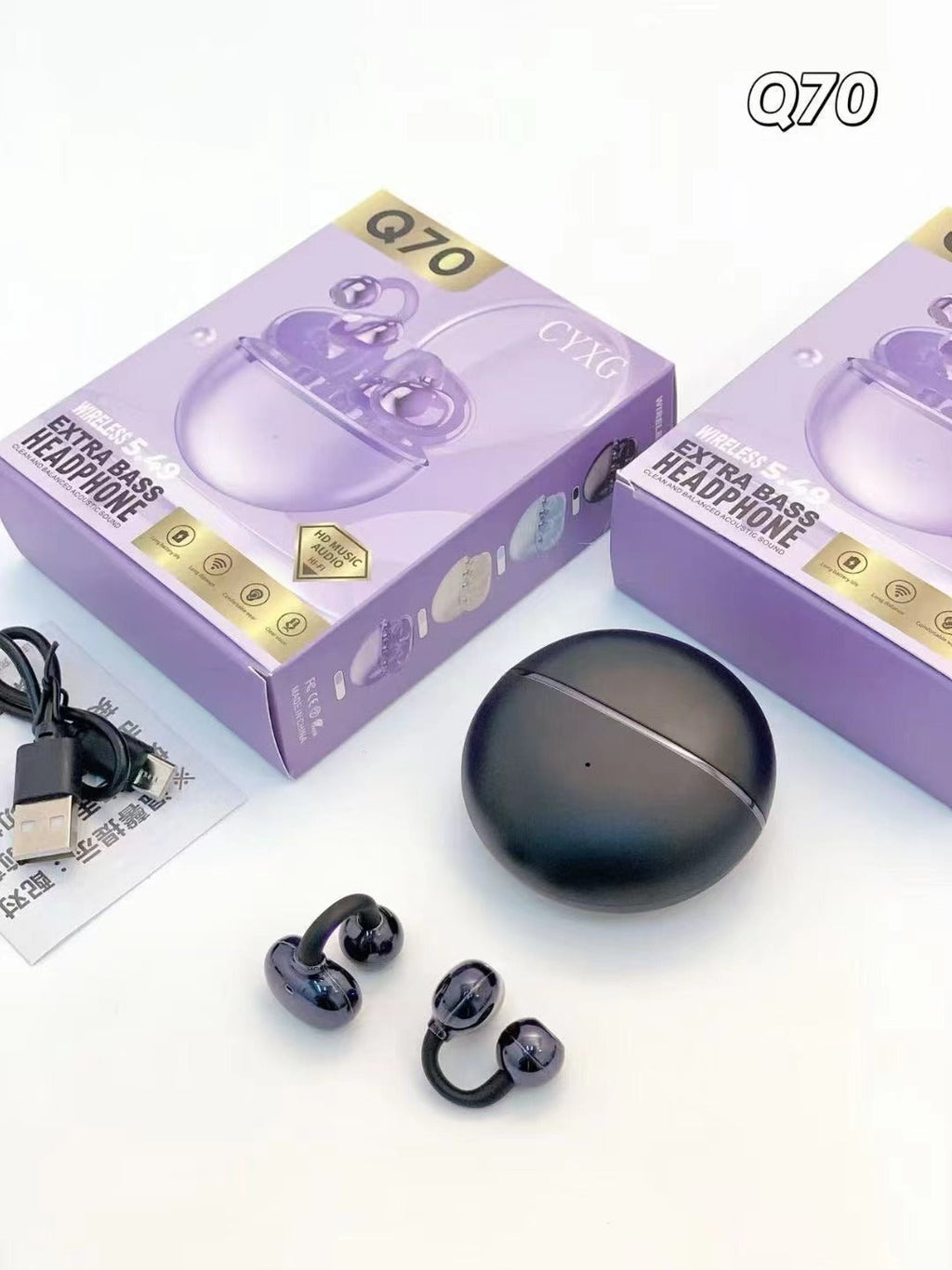 Q70 Wireless Extra Bass Ear Clip