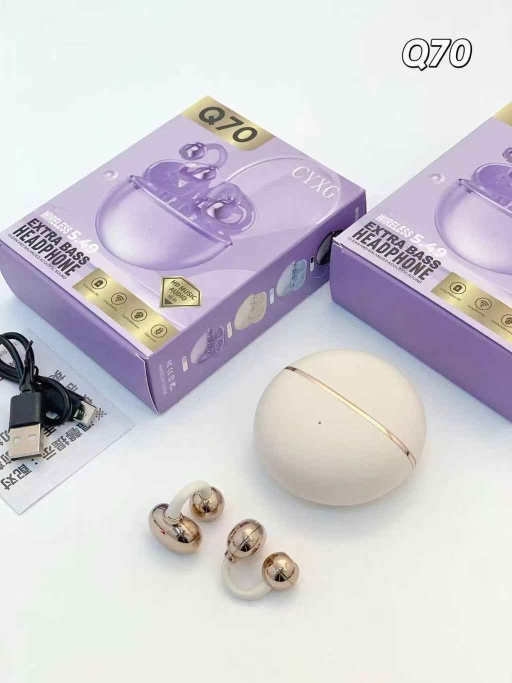 Q70 Wireless Extra Bass Ear Clip
