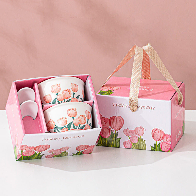 Tulip Bohemian Ceramic Bowl Set
